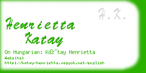 henrietta katay business card